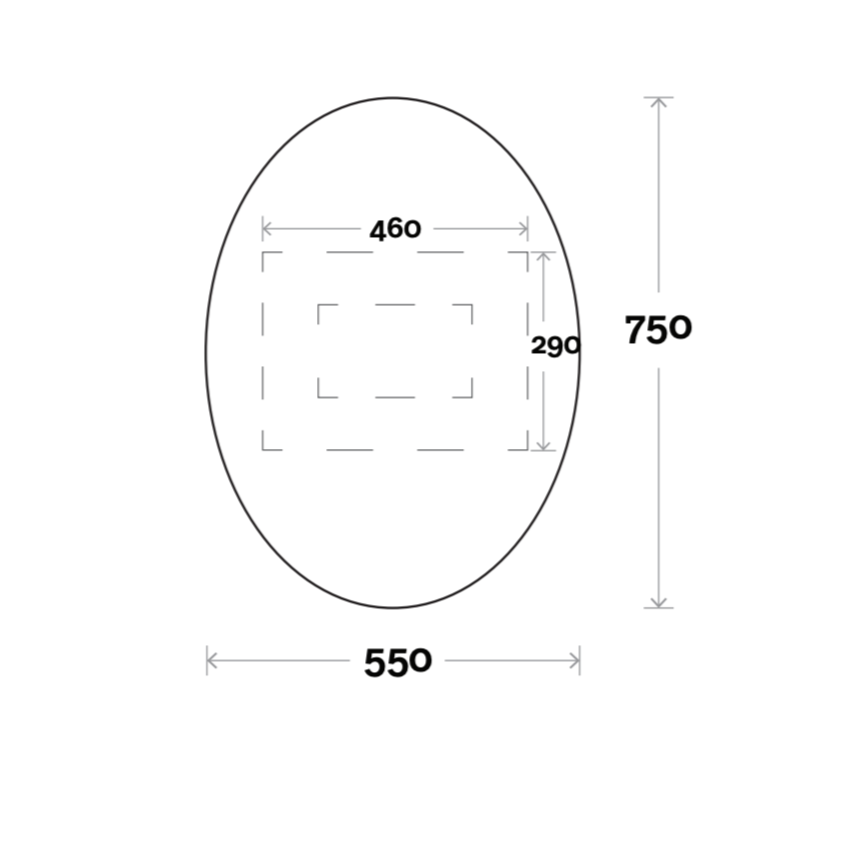 Marquis Oval Mirror - Wellsons