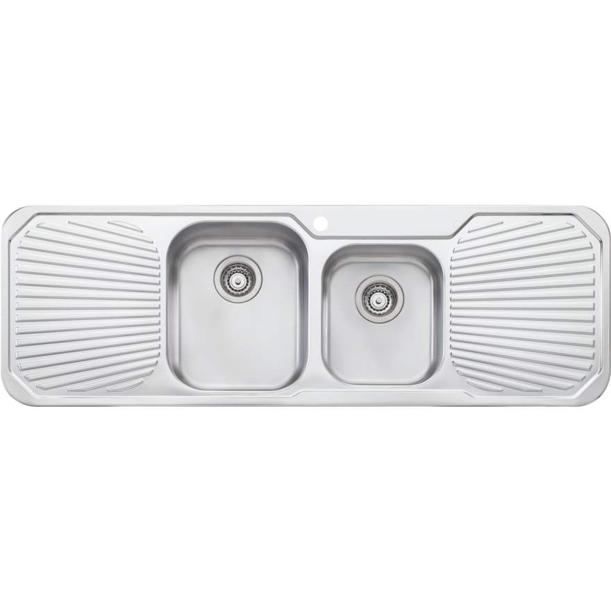 Oliveri Petite 1 & 3/4 Bowl Sink With Double Drainer