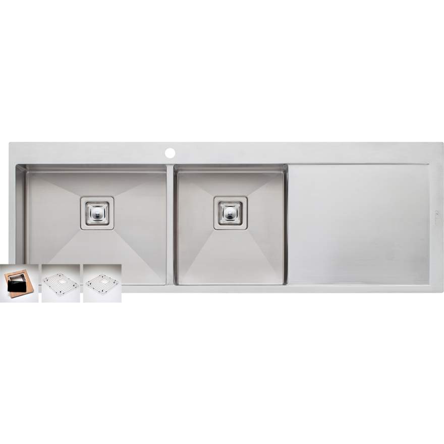 Oliveri Professional Series 1 & 3/4 Bowl Topmount Sink with Drainer