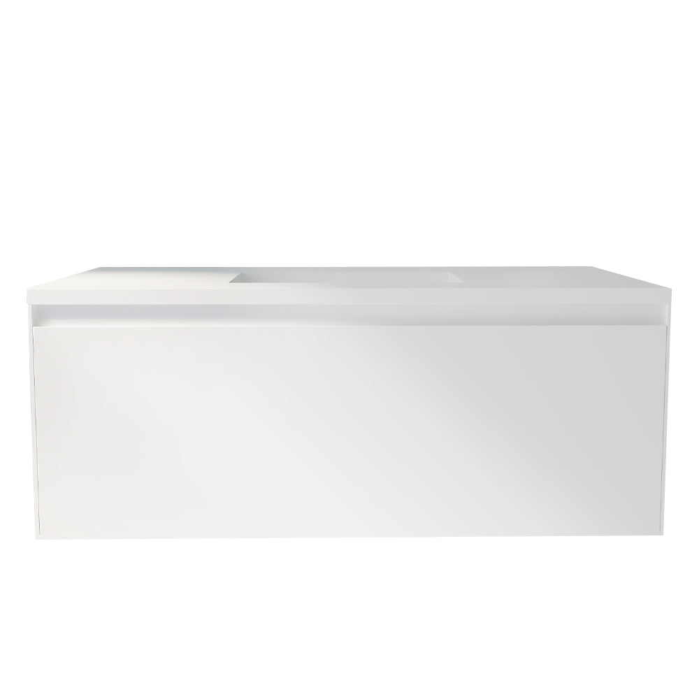 Belbagno Prado Wall Hung Vanity 1200mm - Gloss White