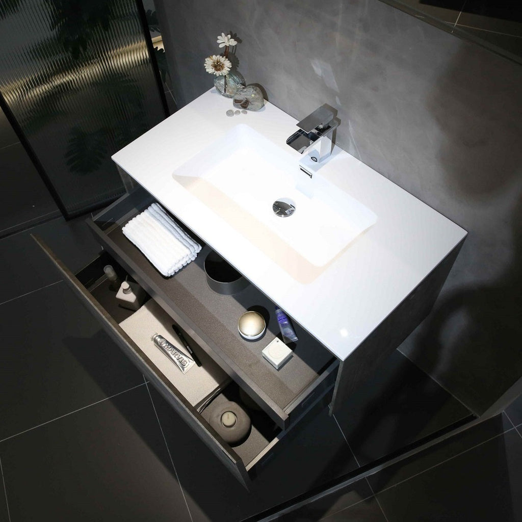 Belbagno Prado Wall Hung Vanity 1200mm - Maple Oak