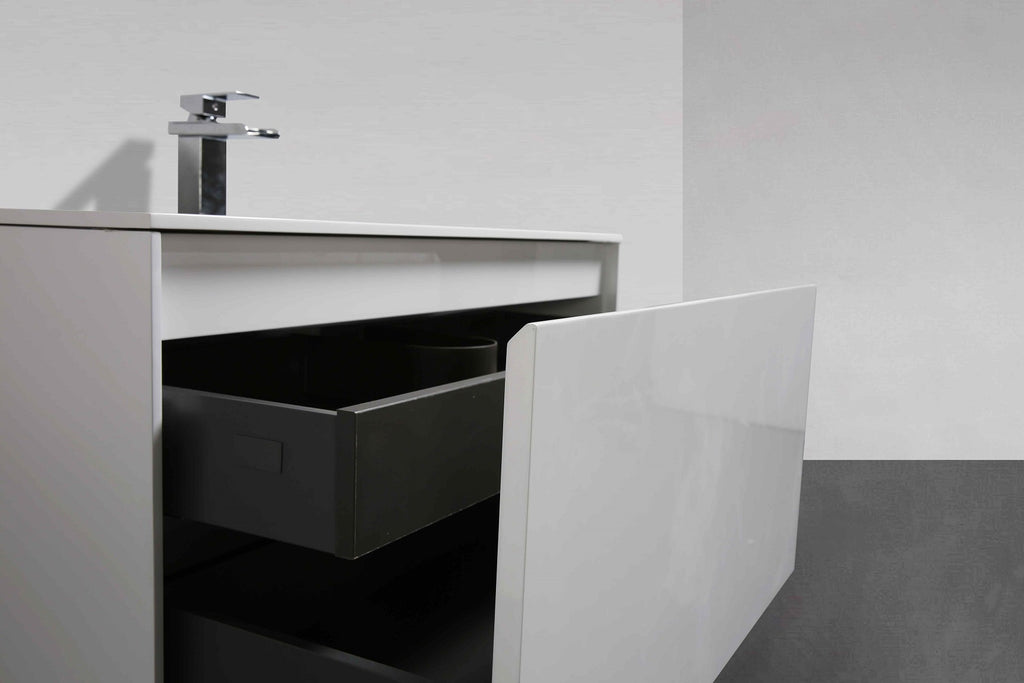 Belbagno Prado Wall Hung Vanity 750mm - Gloss White - Wellsons