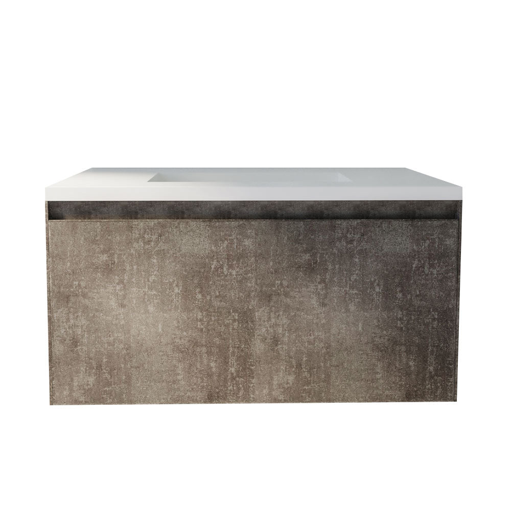 Belbagno Prado Wall Hung Vanity 900mm - Maple Oak