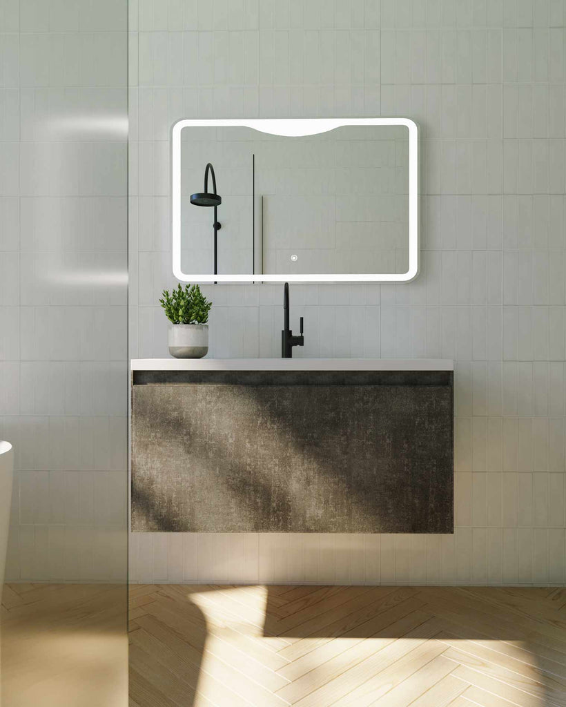 Belbagno Prado Wall Hung Vanity 900mm - Maple Oak