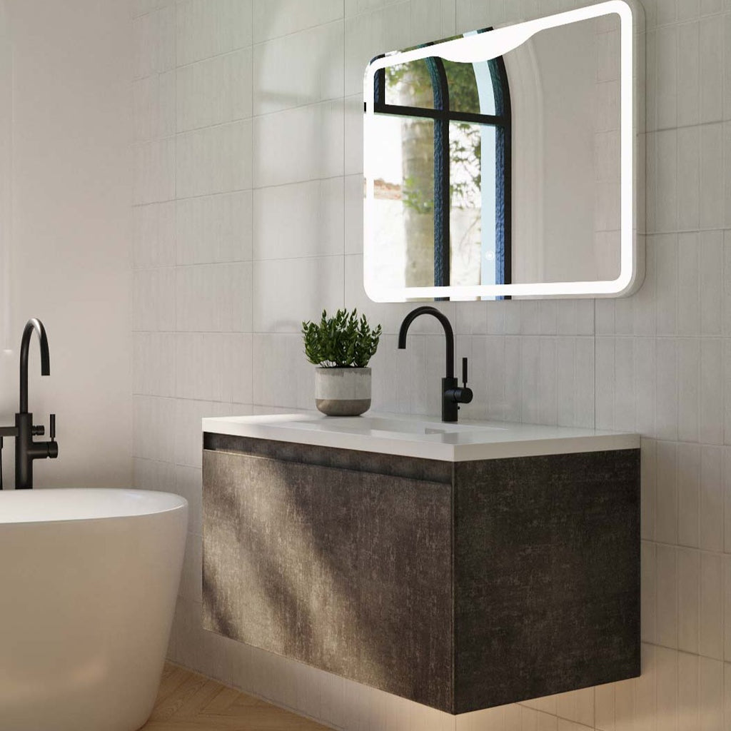Belbagno Prado Wall Hung Vanity 900mm - Maple Oak
