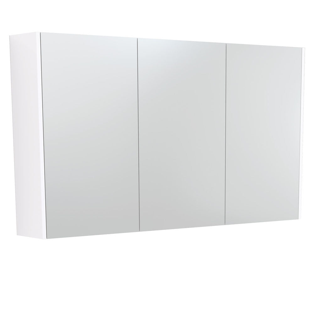 Fienza Mirror Cabinet with Satin White Side Panels 600mm - 1500mm