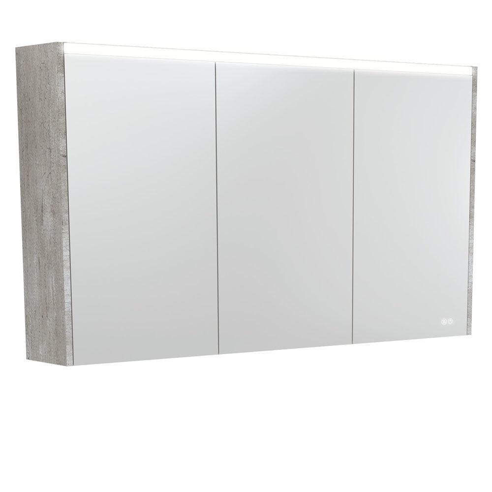 Fienza LED Mirror Cabinet with Side Panels 750mm - 1200mm - Industrial