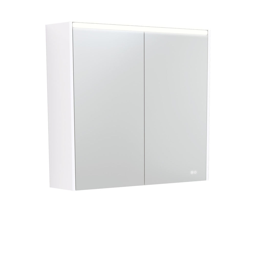 Fienza LED Mirror Cabinet with Side Panels 750mm - 1200mm - Gloss White