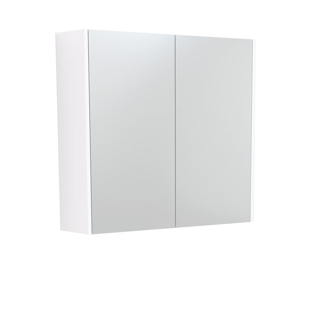 Fienza Mirror Cabinet with Satin White Side Panels 600mm - 1500mm