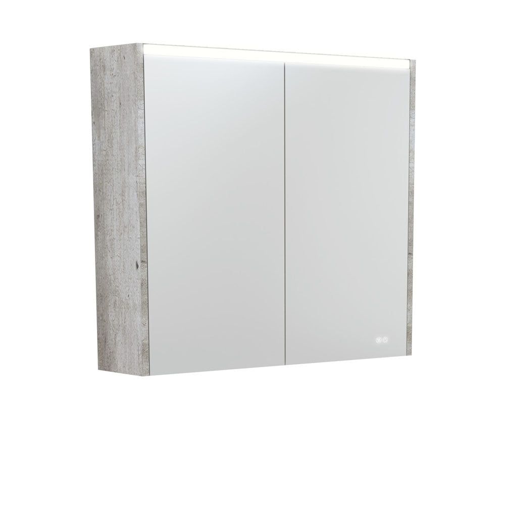 Fienza LED Mirror Cabinet with Side Panels 750mm - 1200mm - Industrial