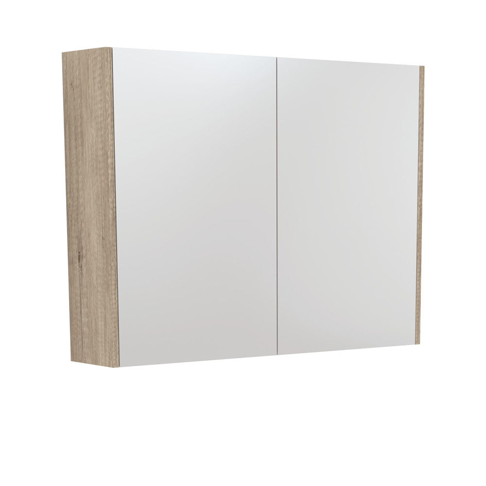 Fienza Mirror Cabinet with Scandi Oak Side Panels 600mm - 1500mm