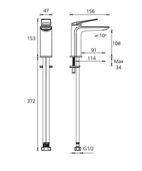 Oliveri Paris Basin Mixer