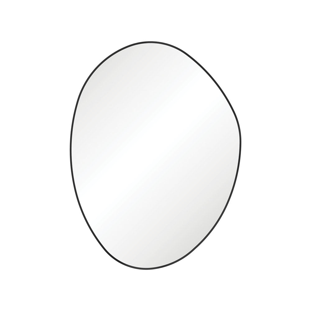 Fienza Pebble Asymmetrical Framed Mirror - Matte Black