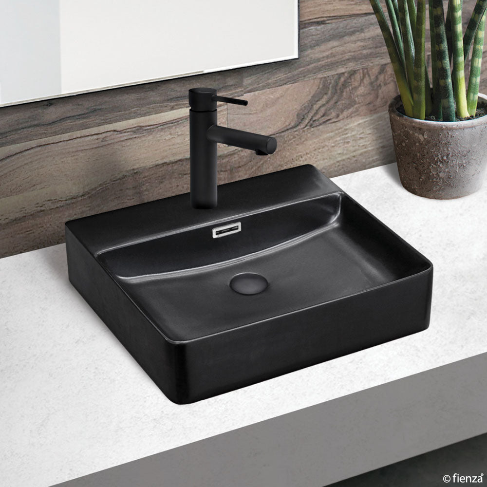 Fienza Petra Above Counter Basin - Matte Black
