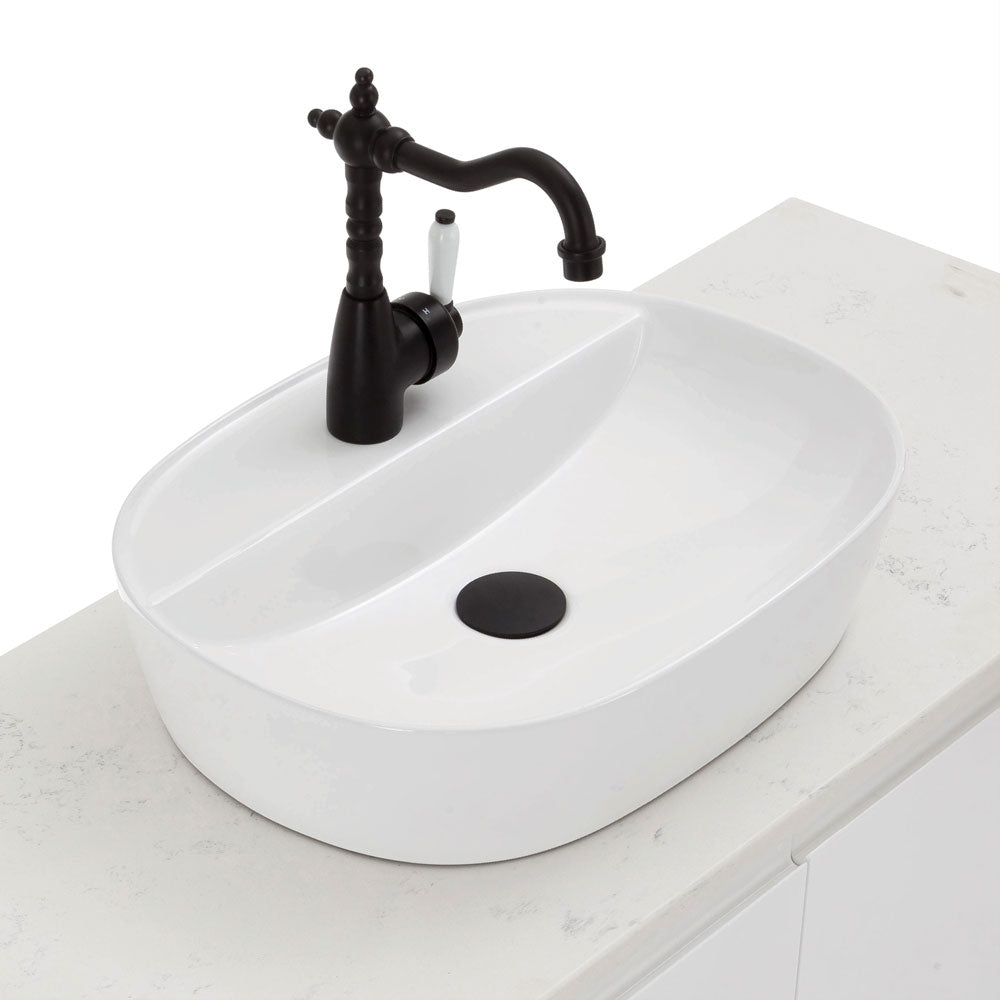 Fienza Chica 500 Above Counter Ceramic Basin - Gloss White