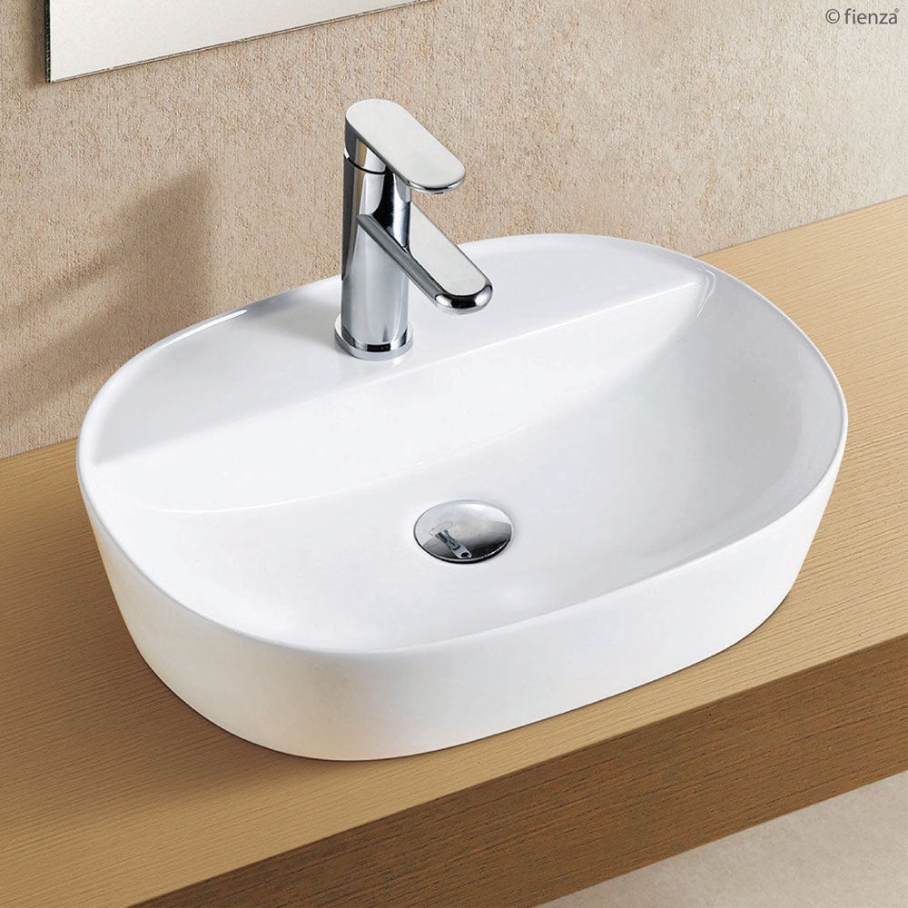 Fienza Chica 500 Above Counter Ceramic Basin - Gloss White