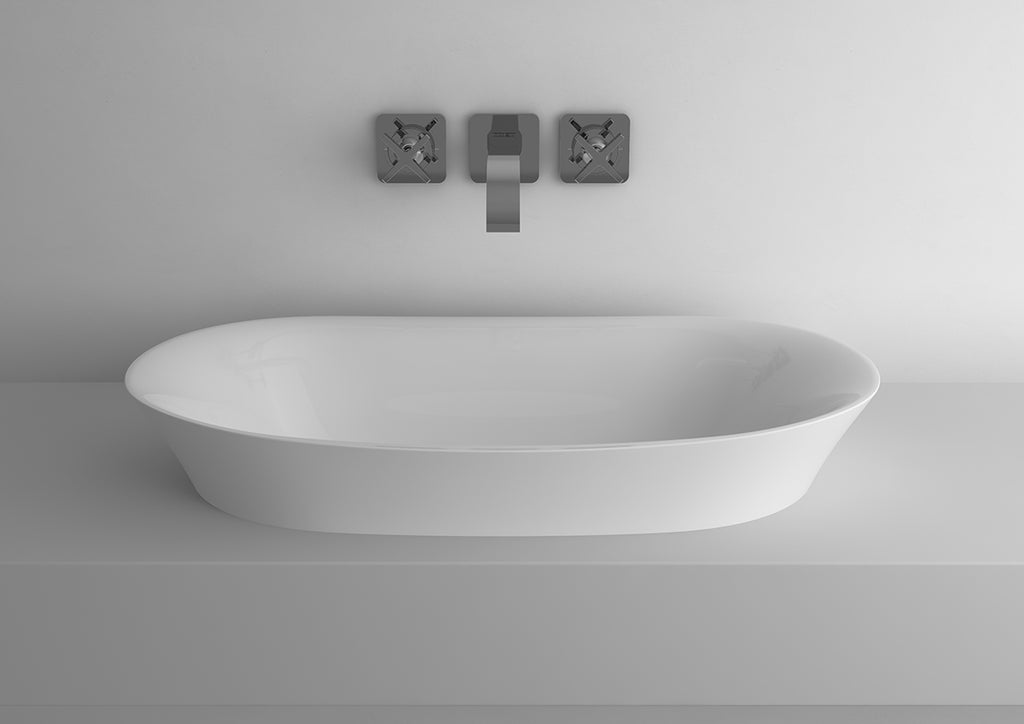 ADP Rise Semi Inset Basin - Matte White