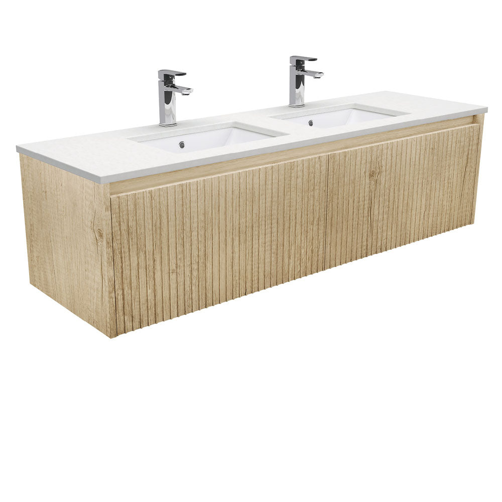 Fienza Alina Sarah Crystal Pure Undermount Wall hung Vanity - Scandi Oak