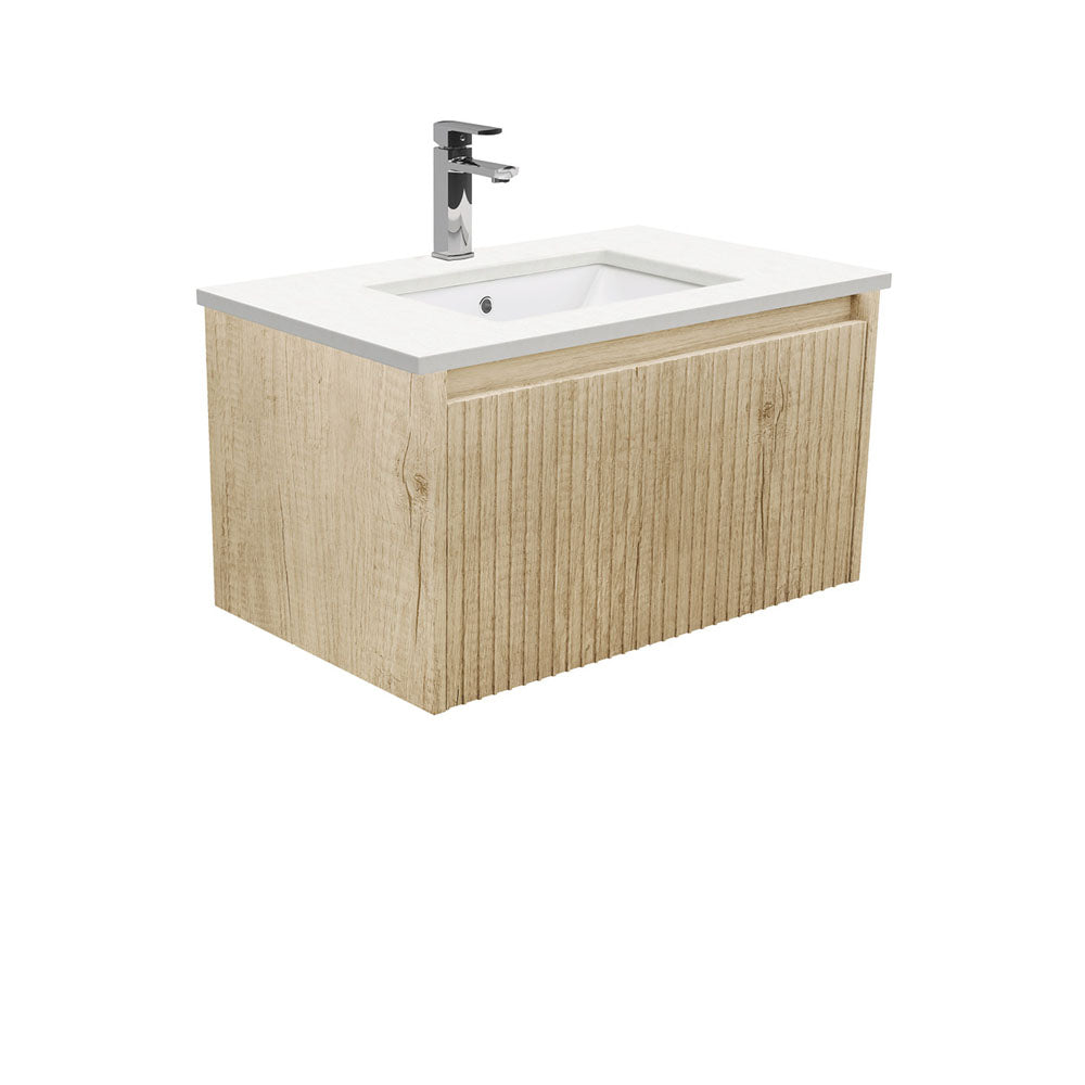 Fienza Alina Sarah Crystal Pure Undermount Wall hung Vanity - Scandi Oak