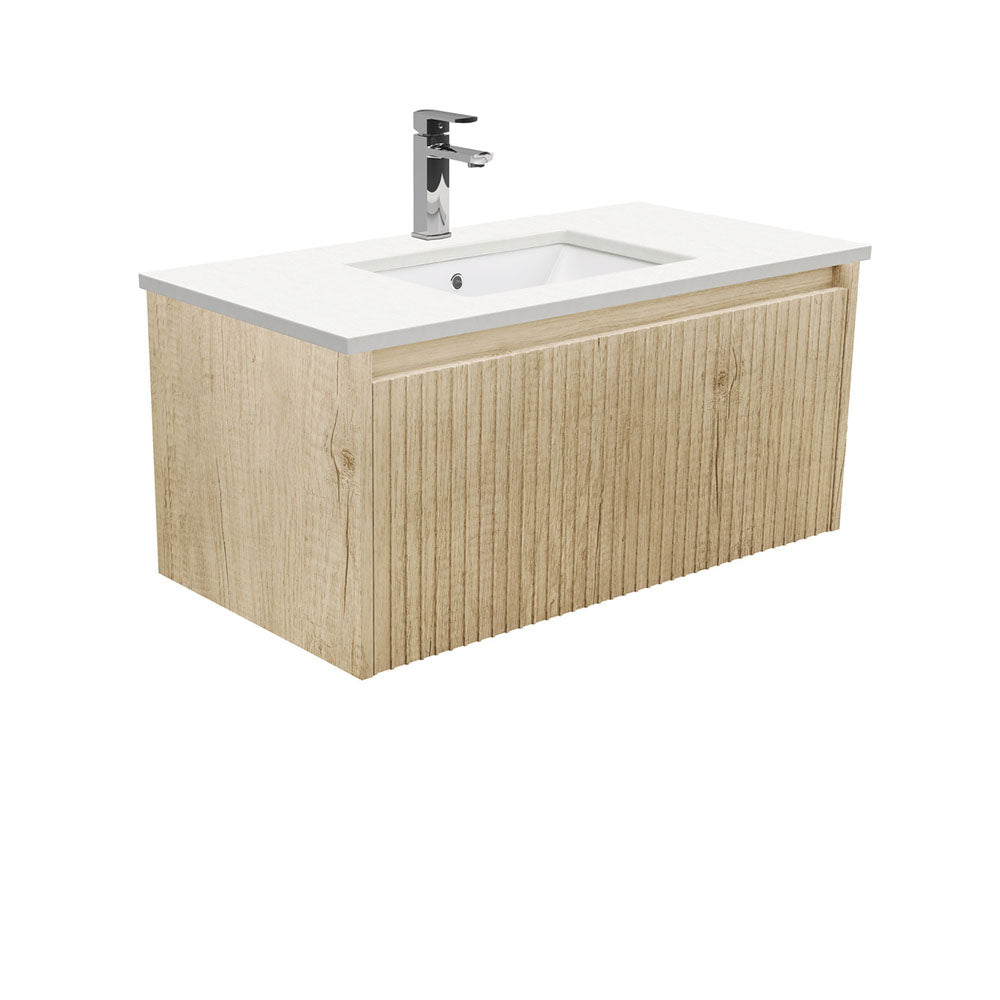 Fienza Alina Sarah Crystal Pure Undermount Wall hung Vanity - Scandi Oak