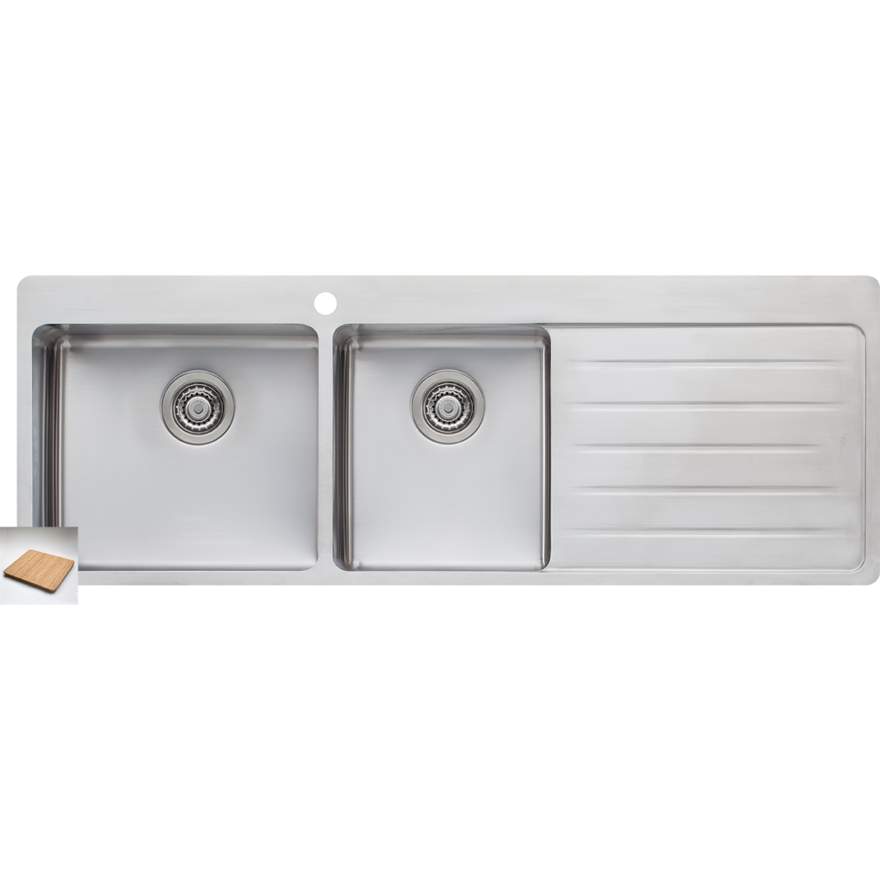 Oliveri Sonetto 1 & 3/4 Bowl Topmount Sink With Drainer