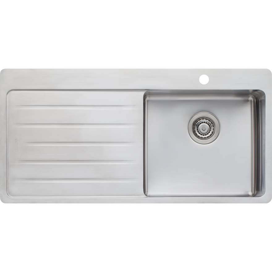 Oliveri Sonetto Single Bowl Topmount Sink With Drainer