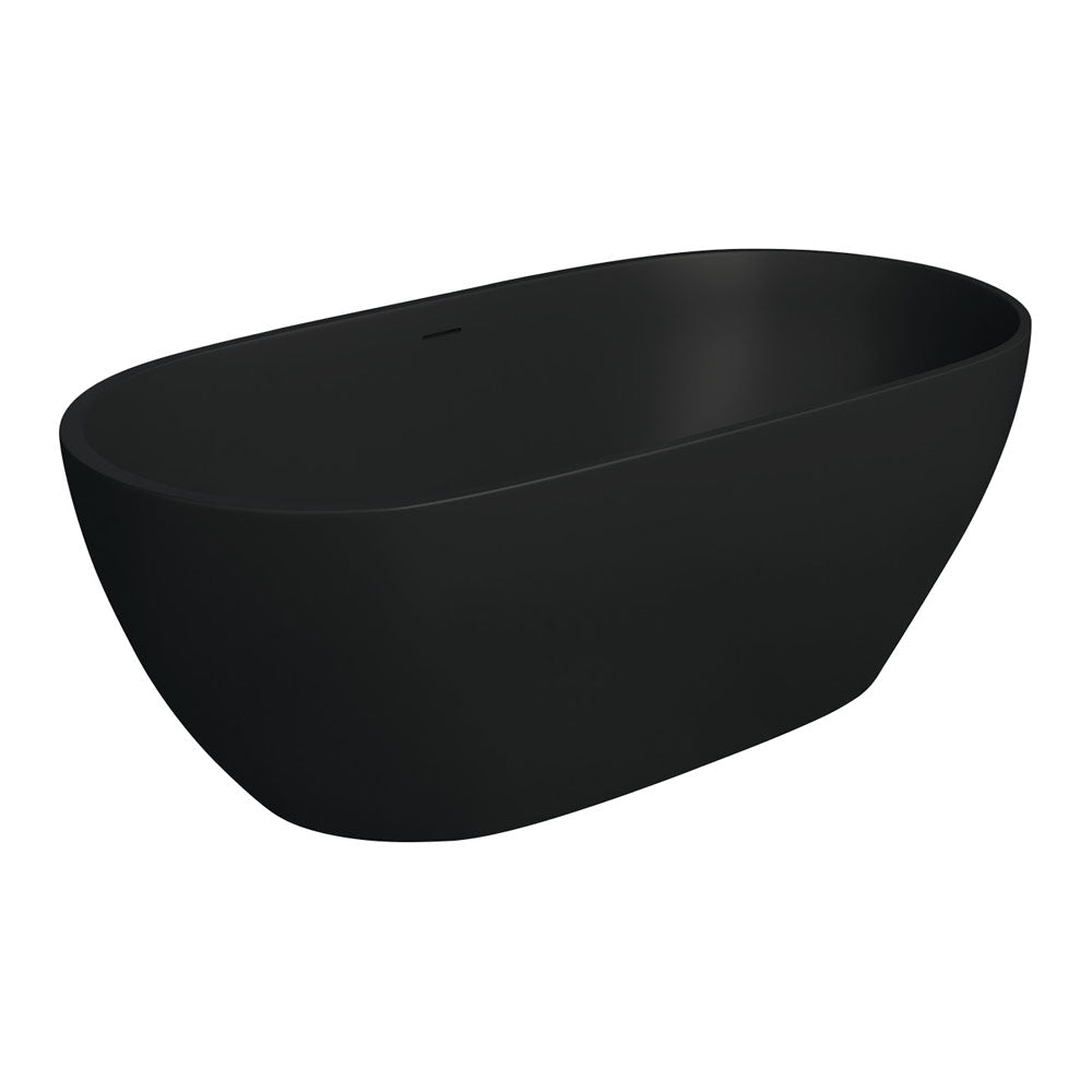 Fienza Luciana Freestanding Stone Bath 1500mm - Matte Black