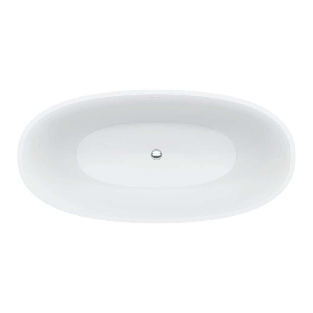Fienza Sasso Freestanding Stone Bath 1500mm - Matte White