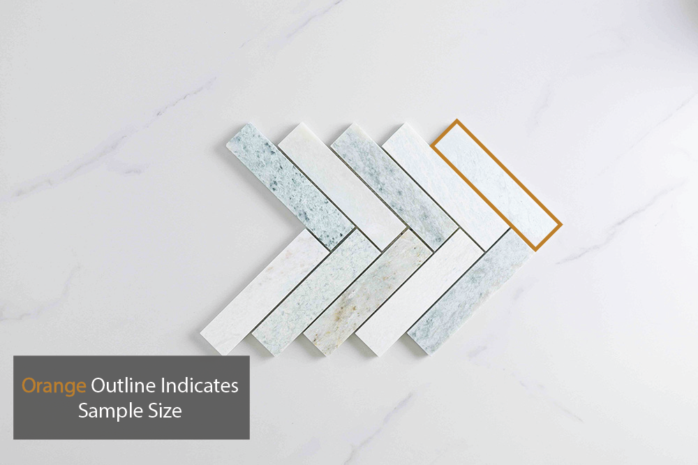 Trinity Green Herringbone Mosaic