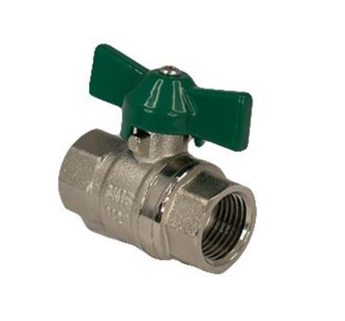 Ball Valve with Butterfly Handle (Female/Female) 15MM Gas - Wellsons
