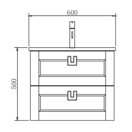 Belbagno Manhattan Wall Hung Vanity 600mm - White Oak - Wellsons