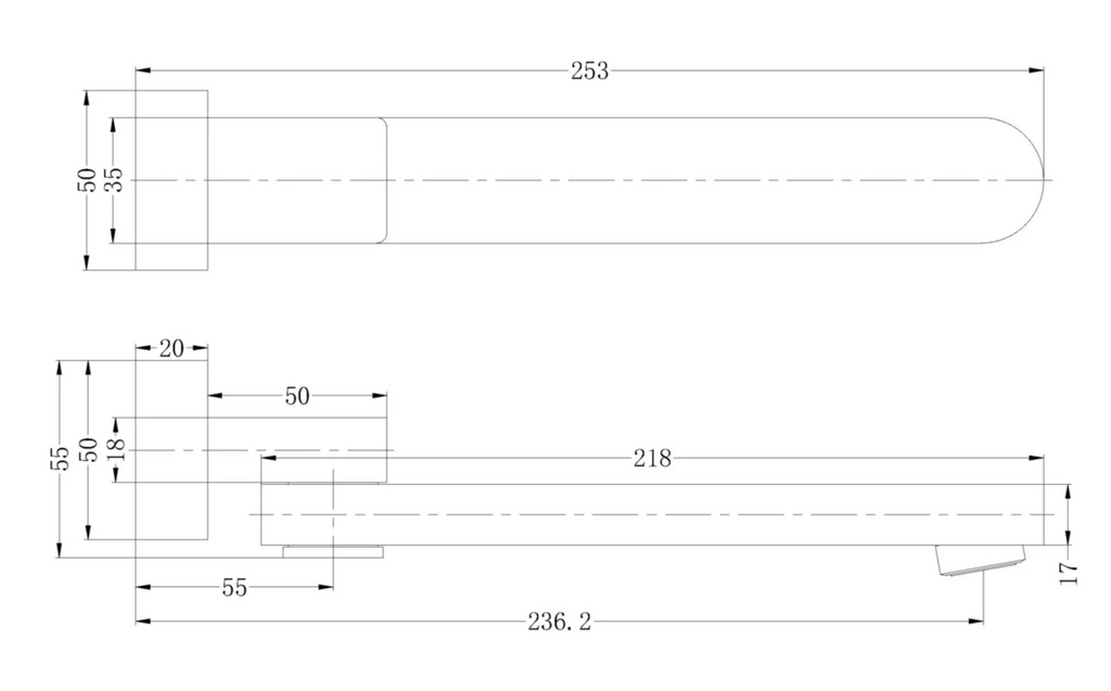 Nero Bianca Swivel Bath Outlet - Chrome - Wellsons