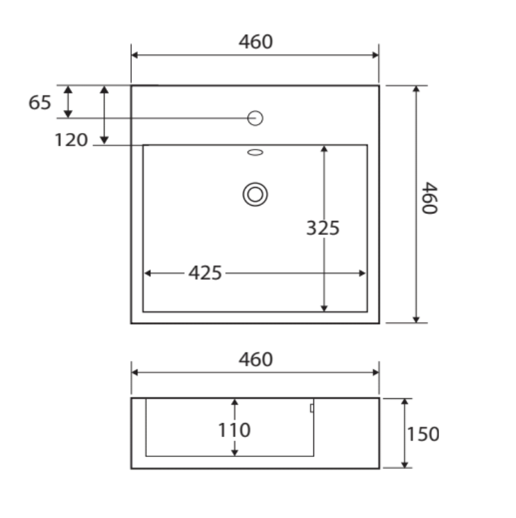 Fienza Helen Above Counter Basin - Gloss White