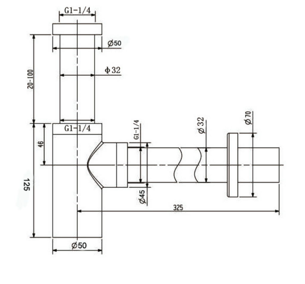 ADP Waterloo Bottle Trap - Chrome
