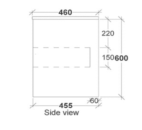 Rifco Nouveau Wall Hung Vanity with Caesarstone Top & Basin