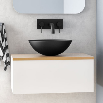 Rifco Sleek Vanity with Solid Timber Top & Basin Single Draw