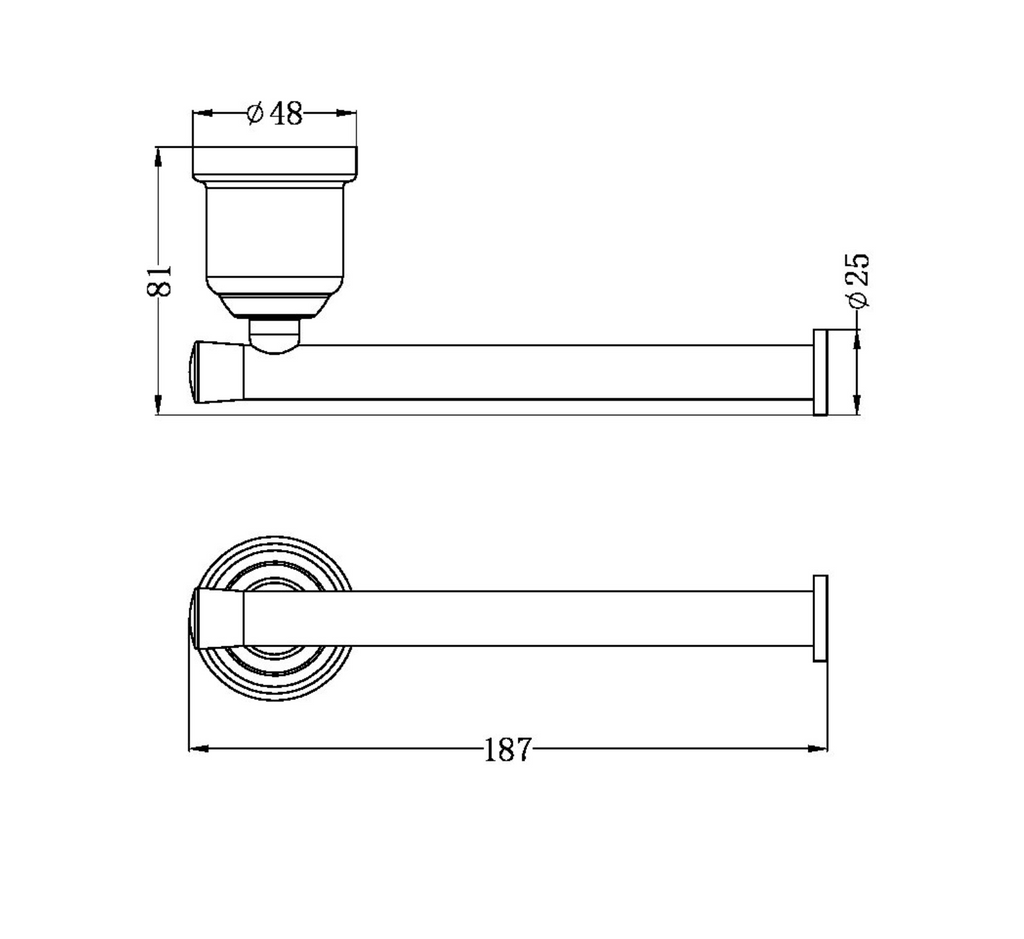 Nero York Toilet Roll Holder - Chrome