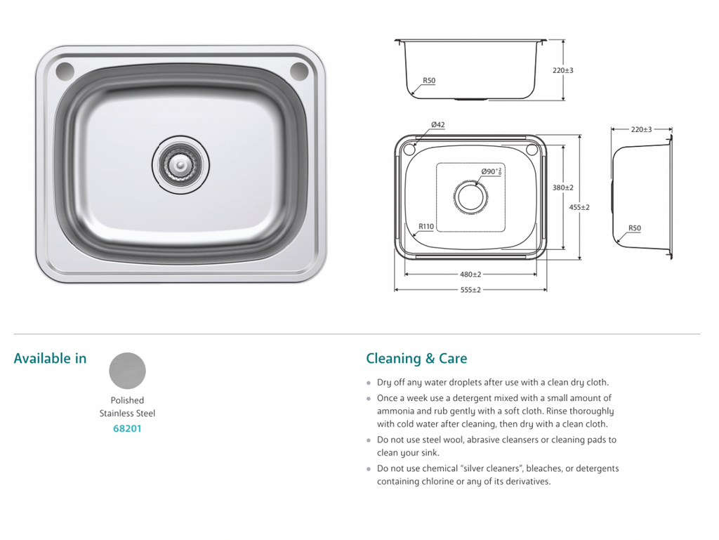 Fienza Tiva 35L Laundry Sink
