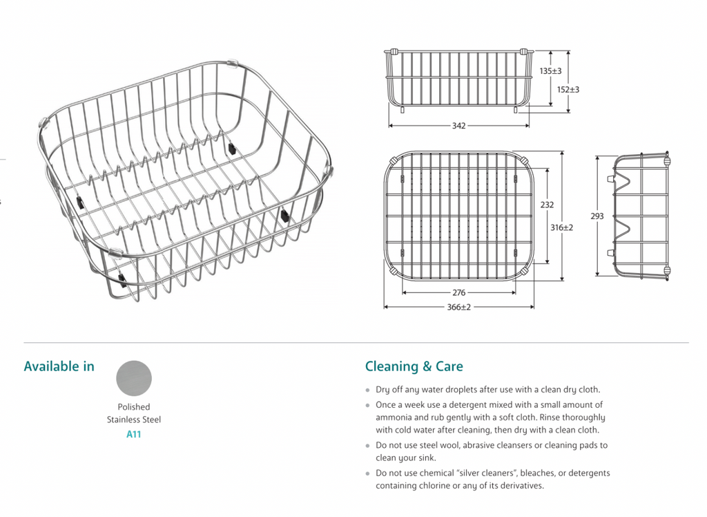 Fienza Tiva Sink Drainer Basket