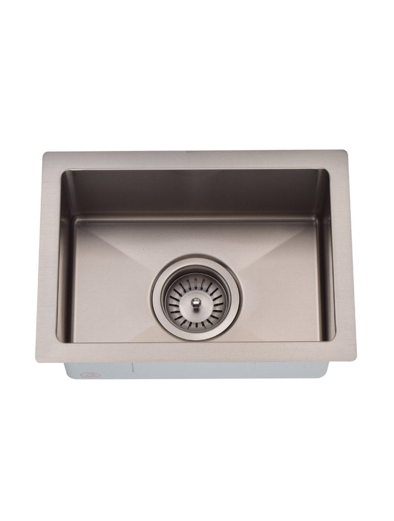 Meir Bar Sink Single Bowl 382 x 272 - Brushed Nickel