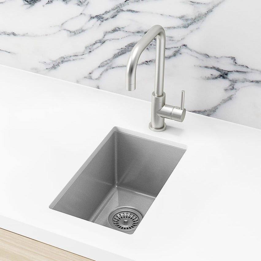 Meir Bar Sink Single Bowl 382 x 272 - Brushed Nickel