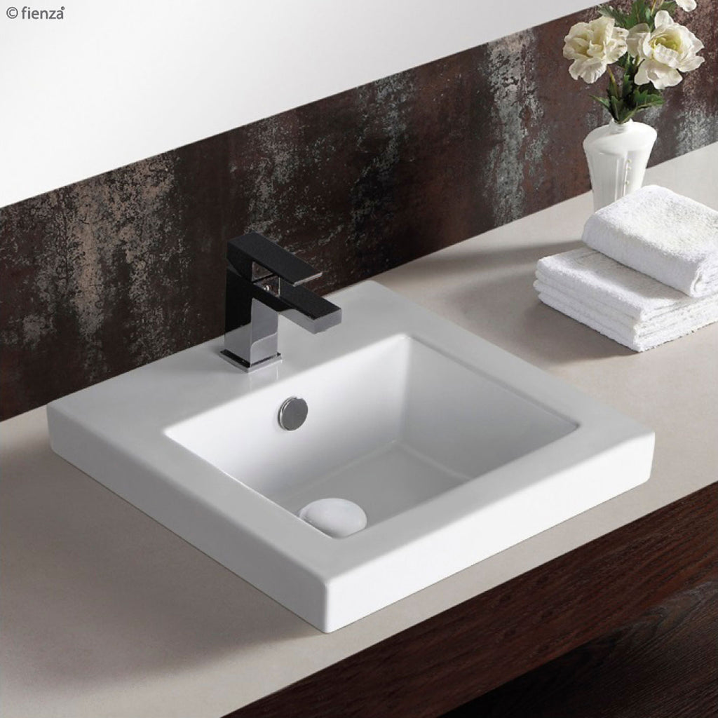 Fienza Alison Semi-Inset Basin - Gloss White