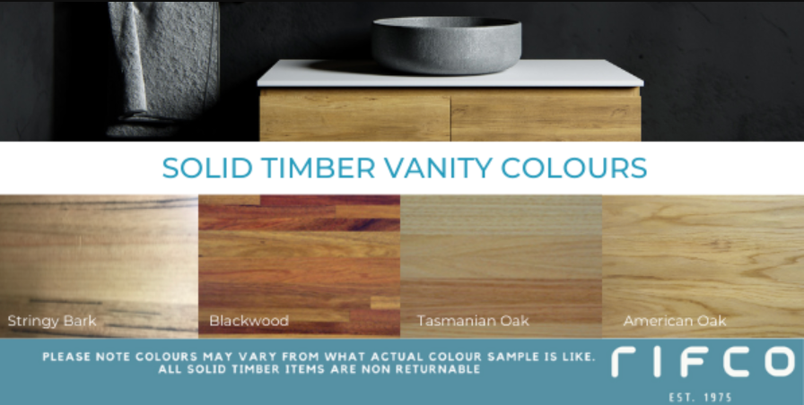 Rifco Genesis Wall Hung Vanity with Acrylic Top and Basin Double Drawer