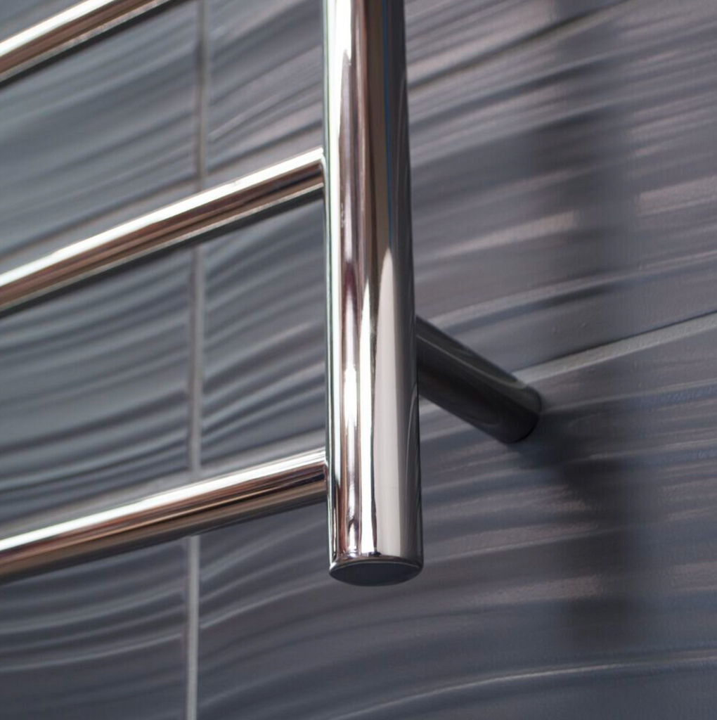 Radiant Heating Round Bars 240V Heated Towel Rails Polished 950 x 600