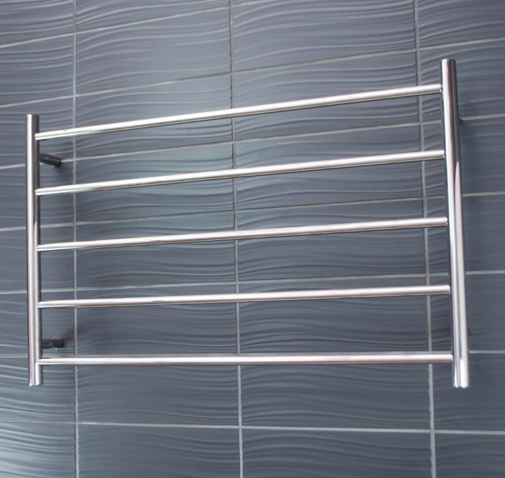 Radiant Heating Round Bars 240V Heated Towel Rails Polished 950 x 600