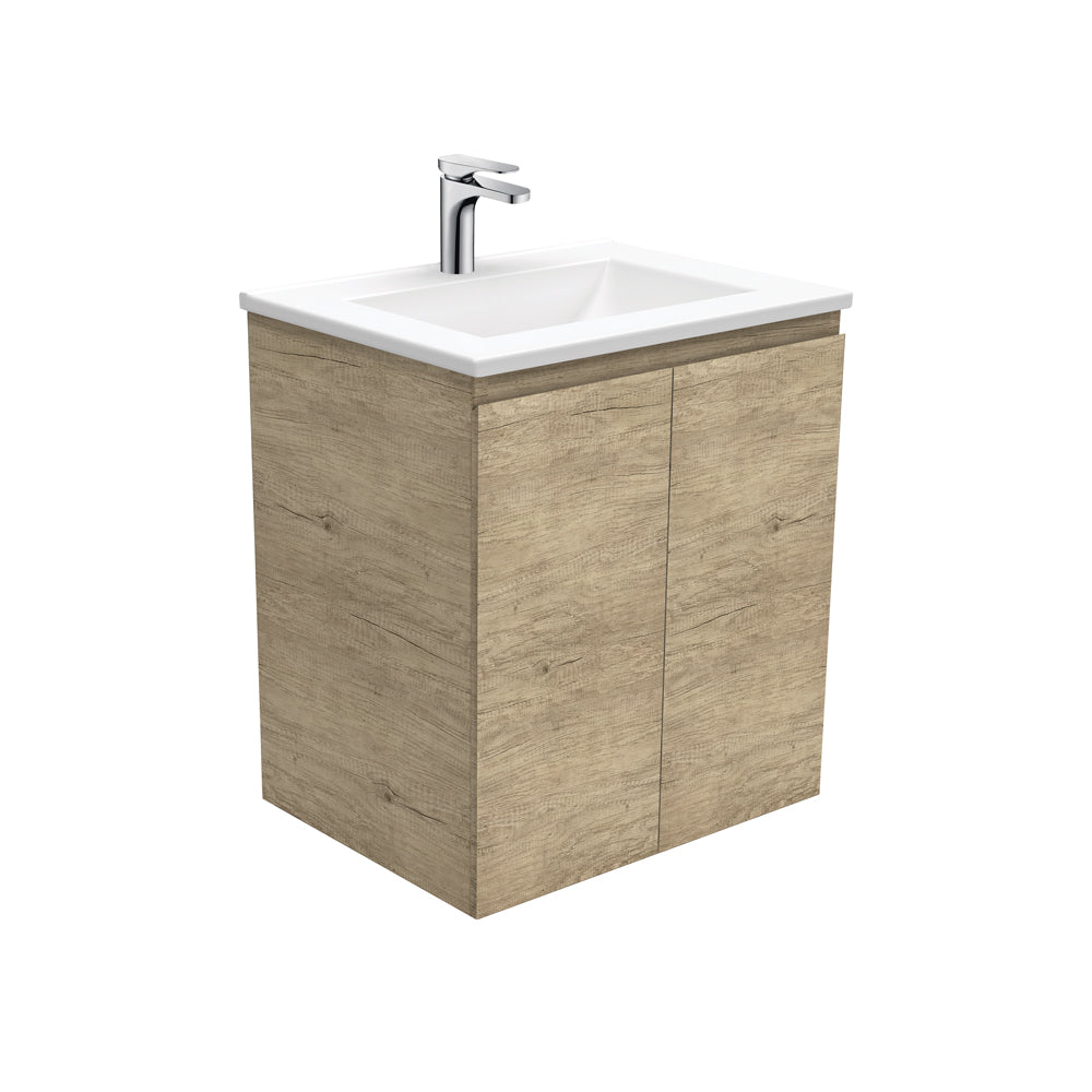 Fienza Vanessa Edge Wall Hung Vanity 600mm - 1500mm - Scandi Oak - Wellsons