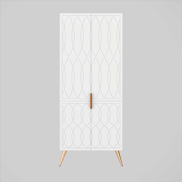 Timberline Sutherland House Deco Tallboy Cabinet With Legs