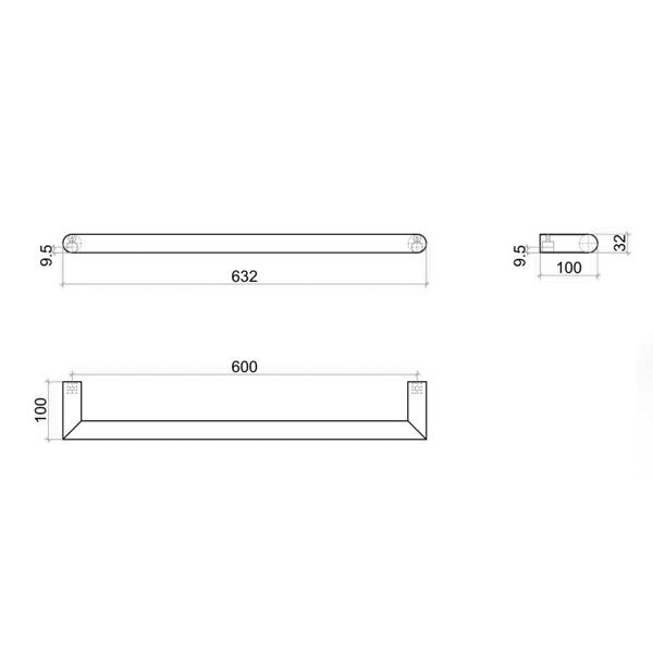 Thermogroup Round Single Heated Towel Rail - Chrome 632 - Wellsons