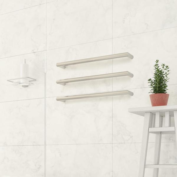 Thermogroup Round Single Heated Towel Rail - Chrome 632 - Wellsons
