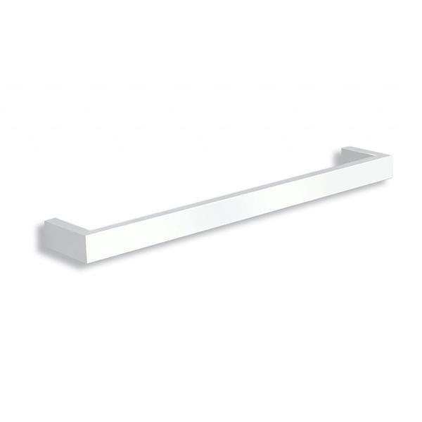Thermogroup Square Single Bar Heated Towel Rail - Satin White 632 - Wellsons